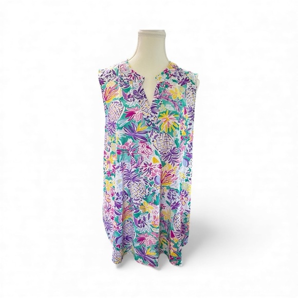 Dear Scarlett Tops - Dear Scarlett Sleeveless Floral Blouse – Size XL